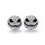 hanreshe Crystals Skull Stud Earrings Jack Silver Color Circle Small Earrings Nightmare Before Christmas Cartoon Gothic Jewelry for Women and Girls 