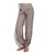 abordables Pantalones básicos de mujer-Mujer Pololos Pantalones anchos Mezcla Lino Algodón Holgado Media cintura Negro Verano