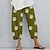 זול מכנסי פשתן מכותנה לנשים-בגדי ריקוד נשים צ&#039;ינו מִכְנָסַיִים דמוי פשתן כיס בג&#039;י דפוס מותן בינוני עד לקרסול אפור ירוק קיץ