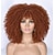 お買い得  最高品質ウィッグ-女性用ブラウンウィッグ黒人女性用カーリーウィッグショートキンキーカーリーアフロウィッグ前髪付き14インチファッションアフロフルウィッグ（88＃）