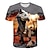 お買い得  男の子の3D Tシャツ-子供 男の子 Tシャツ 半袖 グレー 3Dプリント 動物 日常 アウトドア 活発的 4〜12年 / 夏