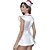 cheap Carnival Costumes-Nurse Cosplay Costume Adults&#039; Women&#039;s Maid Uniforms Halloween Halloween Halloween Festival / Holiday Terylene White Women&#039;s Easy Carnival Costumes Solid Color / Dress / Briefs / Hat