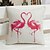 billiga Kasta kuddar, skär och omslag-dubbelsidigt kuddfodral 1 st mjuk dekorativ fyrkantig kuddeöverdrag kuddfodral örngott för soffa sovrum överlägsen kvalitet maskintvättbar flamingo