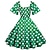 זול שנות החמישים-שמלת קוקטייל רטרו וינטג&#039; שנות ה-50 שמלת שמלת וינטג&#039; שמלת מתפרצת שמלת ברך גזרה דקיקה לנשים צווארון מרובע קו צוואר V צווארון רגיל שמלת קז&#039;ואל שמלת מבוגרים שמלת מבוגרים בכל עונות השנה