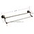 cheap Towel Bars-Multifunction Towel Bar with 2 Rods Matte Brass Double Towel Bar for Bathroom 1pc