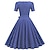 baratos Vestidos-Vestidos de Poá Anos 1950 Trajes de Grease Vestido de Coquetel Vestido Vestido Rockabilly Vestido Flare Vestido de Poá Decote Quadrado Vestido Fancy Feminino Natal Halloween Carnaval Férias Retorno