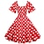 ieftine Anii 1950-rochie de cocktail retro vintage anii 1950 rochie vintage rochie evazată rochie până la genunchi damă slim fit decolteu pătrat decolteu în V rochie obișnuită de carnaval rochie pentru adulți toate