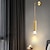 tanie Kinkiety wewnętrzne-Lightinthebox oświetlenie naścienne led lampka nocna nowoczesny czarny złoty salon sypialnia biuro żelazny kinkiet 220-240v 12w