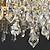 baratos Candeeiros de Lustre-led pendente de luz de cristal de ouro lustre 60cm 80cm lanterna desgin lustre de aço inoxidável galvanizado led 110-120v 220-240v
