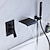 cheap Bathtub Faucets-Bathtub Faucet - Contemporary Chrome Wall Installation Ceramic Valve Bath Shower Mixer Taps