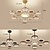 ieftine Design Sputnik-6/8/12 capete led pandantiv candelabru modern negru auriu cerc reglabil design metal stil artistic scobit finisaje pictate stil nordic contemporan 110-120v 220-240v