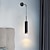abordables Apliques de pared para interior-Lightinthebox-Luz LED de pared para mesita de noche, luz de pared de hierro para sala de estar, dormitorio, oficina, color negro moderno, dorado, 220-240v, 12w