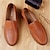 cheap Men&#039;s Slip-ons &amp; Loafers-Men&#039;s Loafers &amp; Slip-Ons Crochet Leather Shoes Comfort Loafers Plus Size Walking Business Classic British Outdoor Daily Nappa Leather Cowhide Breathable Handmade Non-slipping Booties / Ankle Boots