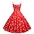 olcso Történelmi és vintage jelmezek-retro vintage 1950-es évek vintage ruha lengő ruha flare ruha női karneváli hétköznapi ruha