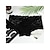 お買い得  メンズのエキゾチックパンツ-男性用 3パック セクシーなパンティー ブリーフ アクリル レース フラワー 標準 ブラック ピンク