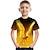 cheap Tees &amp; Shirts-Kids Boys T shirt Graphic 3D Print Short Sleeve Active 3-12 Years Summer Blue Yellow Rainbow