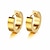 billige Trendy smykker-rustfritt stål bøyle øreringer for menn kvinner 18k forgylt hypoallergen mansjett øredobber bøyle huggie ørepiercing sølv