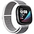 voordelige Fitbit-horlogebanden-1 pcs Slimme horlogeband voor Fitbit Versa 3 / Sense Nylon Smartwatch Band Verstelbaar Elastisch Ademend Sportband Vervanging Polsbandje