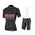 cheap Men&#039;s Clothing Sets-Women&#039;s Short Sleeve Cycling Jersey with Shorts Summer Spandex Polyester White Black Stripes Funny Bike Clothing Suit 3D Pad Quick Dry Breathable Sports Stripes Mountain Bike MTB Road Bike Cycling