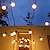 economico Strisce LED-led g50 bulb lamp waterproof 5m led string light outdoor fairy lamp garden patio wedding christmas cafe decoration ac 110v 220v eu us plug
