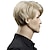preiswerte Kostümperücke-Kurze blonde männliche synthetische Perücken, amerikanische europäische 6-Zoll-gerade Männerperücke mit kostenloser Haarkappe, hitzebeständiges Toupethaar, Halloween-Perücke