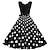 cheap Historical &amp; Vintage Costumes-Women&#039;s A-Line Rockabilly Dress Polka Dots Swing Dress Flare Dress with Accessories Set 1950s 60s Retro Vintage with Headband Chiffon Scarf Earrings Cat Eye Glasses Sunglasses 6PCS