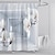 olcso Zuhanyfüggönyök-vízálló szövet zuhanyfüggöny fürdőszoba dekoráció és modern és virágos / botanikai és táj 70 hüvelykes