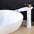 billiga Klassisk-handfat kran vattenfall nickel borstad/elektropläterad/målad ytbehandling centerset enkelhandtag ett håls badkranar
