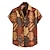 tanie męskie koszule hawajskie z klapami-męska koszula w stylu etnicznym hawajska koszula luźna z krótkim rękawem guziki na co dzień impreza plażowa bluzki wakacyjne (wielokolorowe, xxl)