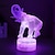 preiswerte Dekoration &amp; Nachtlicht-Elefant 3D-Nachtlicht für Kinder 3D-Lampe mit 16 Farben, die Fernbedienung Elefant Spielzeug Mädchen Frauen Baby Jungen Geschenke ändern