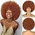 cheap Black &amp; African Wigs-Blonde Afro Curly Wig Synthetic Wig Wine/Black/Gray/Ombre/Brown Wigs