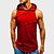 cheap Exercise, Fitness &amp; Yoga Clothing-wuai-men casual hoodies workout tank tops casual patchwork sleeveless sport athletic loose tops t-shirts blouse vests(y-red,large)