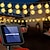 billige LED-kædelys-solar globus lyskæder udendørs 10m 50leds bryllup dekoration krystalkugle terrasselys med 8 modes vandtæt til haven græsplæne fest bryllup terrasse gårdhave dekorationer