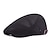 cheap Men&#039;s Hats-Men&#039;s Flat Cap Black White Polyester 1920s Fashion Casual Office Sports &amp; Outdoor Daily Solid / Plain Color Casual