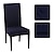 abordables Couverture de chaise de salle à manger-Housse de chaise de salle à manger extensible housse de siège de chaise de cuisine pour salle à manger noir vert rouge gris anti-chat rayure doux durable lavable