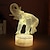 cheap Décor &amp; Night Lights-Elephant 3D Night Light for Kids 3D Lamp with 16 Colors Changing Remote Control Elephant Toys Girls Women Baby Boys Gifts