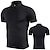 cheap Men&#039;s Tracksuit &amp; Hoodie-Men&#039;s Compression Shirt Running Shirt Half Zip Short Sleeve Tee Tshirt Athletic Spandex Breathable Quick Dry Moisture Wicking Gym Workout Running Active Training Sportswear Activewear Solid Colored