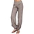 abordables Pantalones básicos de mujer-Mujer Pololos Pantalones anchos Mezcla Lino Algodón Holgado Media cintura Negro Verano