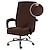 abordables Funda para silla de oficina-Funda de terciopelo para silla de oficina para ordenador, silla para juegos, funda elástica para silla, protector de muebles lavable duradero de color sólido liso negro