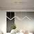 cheap Island Lights-LED Pendant Light 90 cm Island Lights Dimmable Line Design Aluminum Stylish Minimalist Painted Finishes Nordic Style Dining Room Kitchen Lights 110-240V ONLY DIMMABLE WITH REMOTE CONTROL