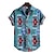 baratos camisas havaianas de lapela masculina-camisa havaiana masculina estilo étnico manga curta solta botões casuais festa na praia tops de férias (multicolor, xxl)