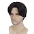 abordables Perruque homme-perruque médiévale perruques pour hommes cheveux courts et raides cheveux synthétiques au milieu adaptés aux jeux de rôle quotidiens pour hommes et chapeaux noirs