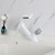 abordables Clásico-Grifo de lavabo de baño, grifos de lavabo mezcladores de cascada de latón acabado cromado grifo de baño de un solo mango con interruptor de agua caliente y fría