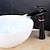 baratos Clássico-torneira da pia do banheiro cascata níquel escovado/eletrogalvanizado/acabamentos pintados conjunto central torneiras de banho de um furo