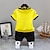 billige Sæt-Drenge 3D Geometrisk T-shirt &amp; Shorts Kortærmet Sommer Basale Bomuld Baby 1-5 år Skole Dagligdagstøj Afslappet / Hverdag Standard pasform
