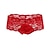 levne Exotické pánské spodní prádlo-Pánské 3 balení Sexy kalhotky Slipy Akryl Krajka Květinový Běžný Černá Světlá růžová