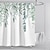 abordables Venta de cortinas de ducha-cortina de ducha con ganchos adecuada para separar la zona húmeda y seca dividir baño cortina de ducha impermeable a prueba de aceite moderno y floral / botánicos