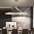billige Linjedesign-led pendel køkkenø lys moderne nordisk guldcirkel 90cm metal galvaniseret 110-120v 220-240v