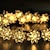 olcso LED szalagfények-lótusz alakú led húrlámpák 6m 3m 1,5m akkumulátor usb működés 40leds 20leds 10leds karácsonyi esküvői kert terasz ünnepi dekoráció fény