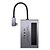 baratos Hubs USB-BASEUS USB 3.0 USB C Hubs 6 Portos Alta Velocidade Indicador LED Com leitor de cartão (s) Hub USB com USB 3.0 3,5 milímetros de áudio HDMI Fornecimento de energia Para